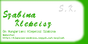 szabina klepeisz business card